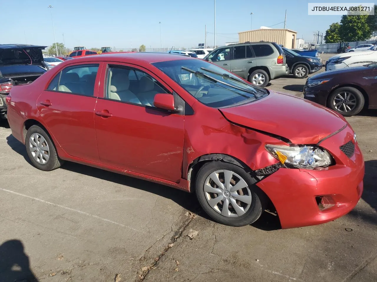 2010 Toyota Corolla Base VIN: JTDBU4EEXAJ081271 Lot: 74419334