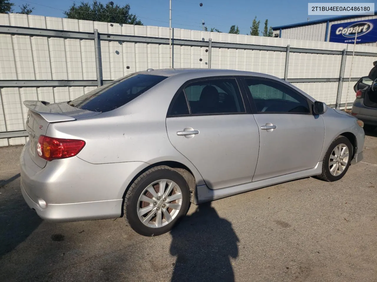 2010 Toyota Corolla Base VIN: 2T1BU4EE0AC486180 Lot: 74440804