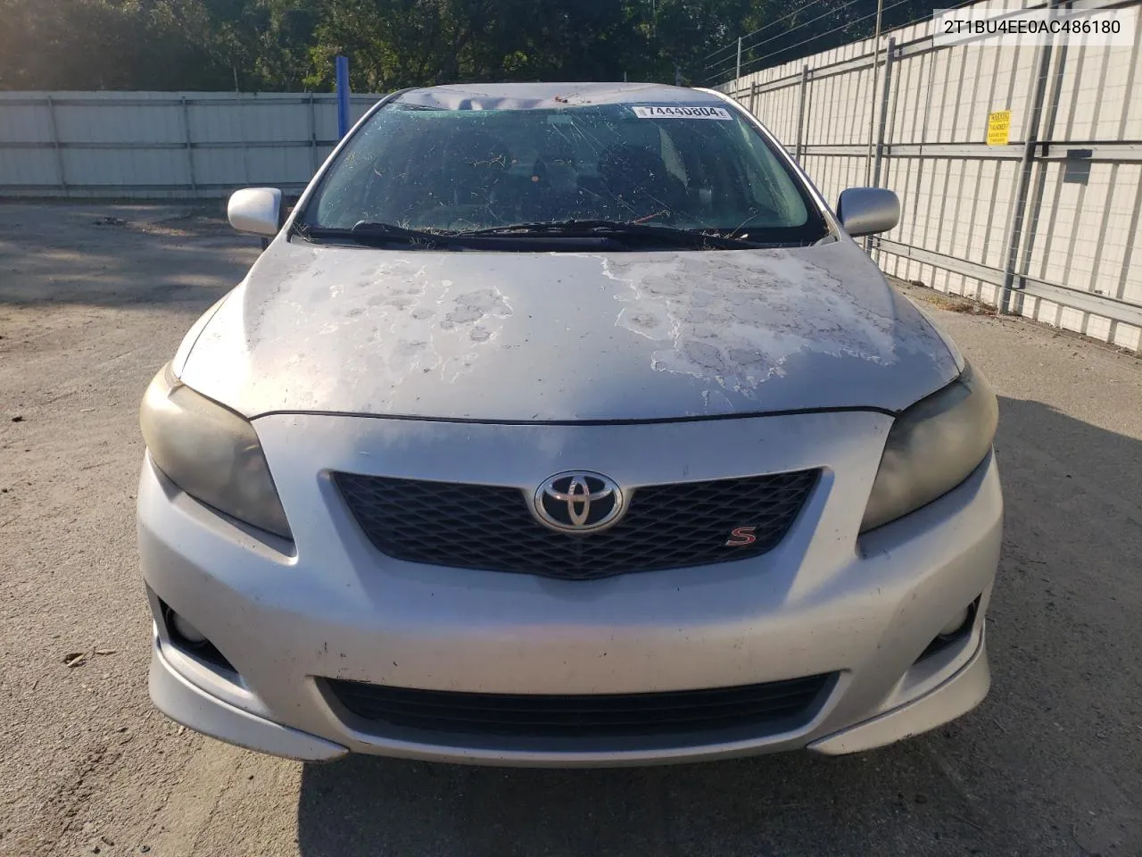 2010 Toyota Corolla Base VIN: 2T1BU4EE0AC486180 Lot: 74440804