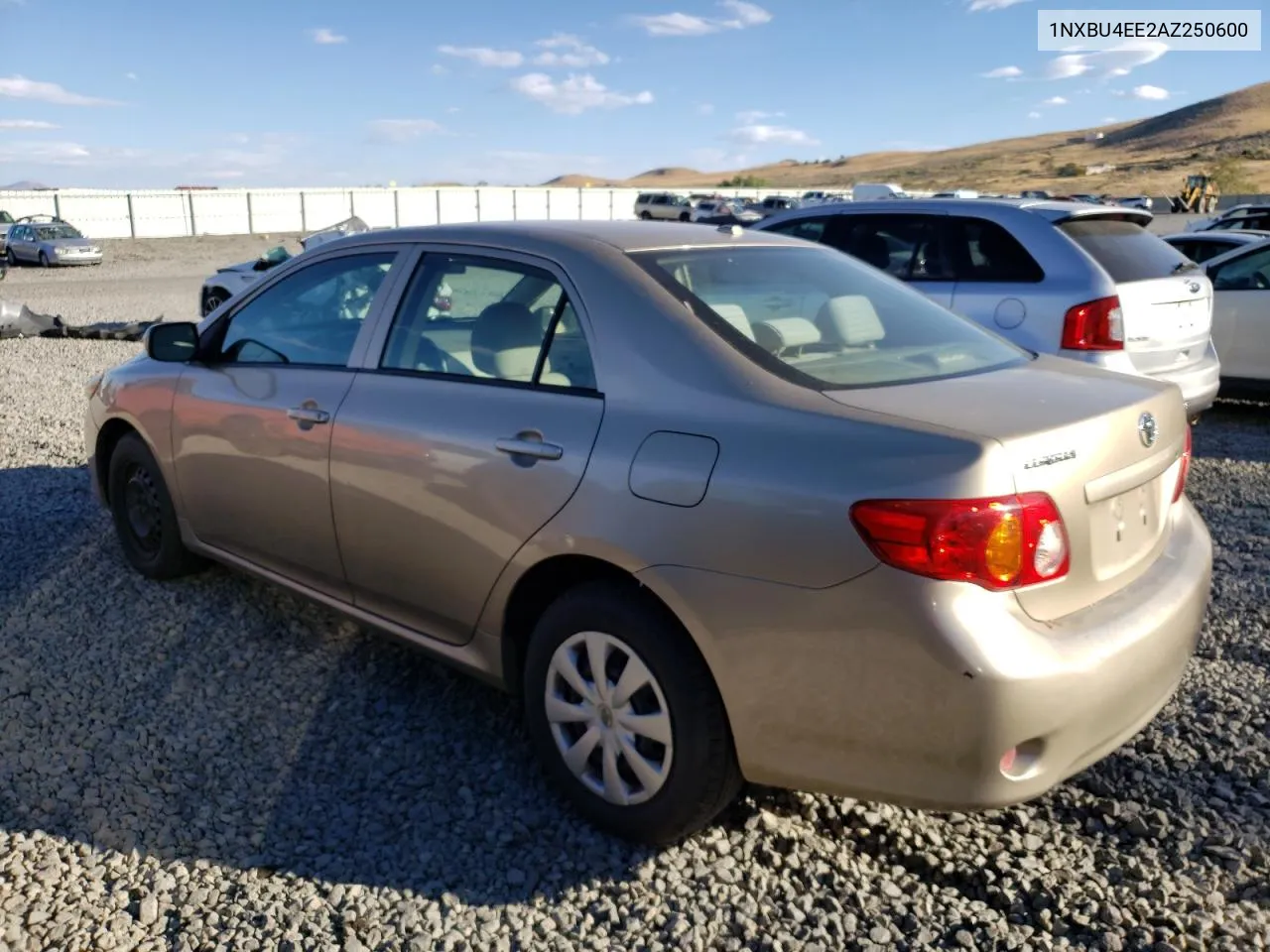 2010 Toyota Corolla Base VIN: 1NXBU4EE2AZ250600 Lot: 74457604