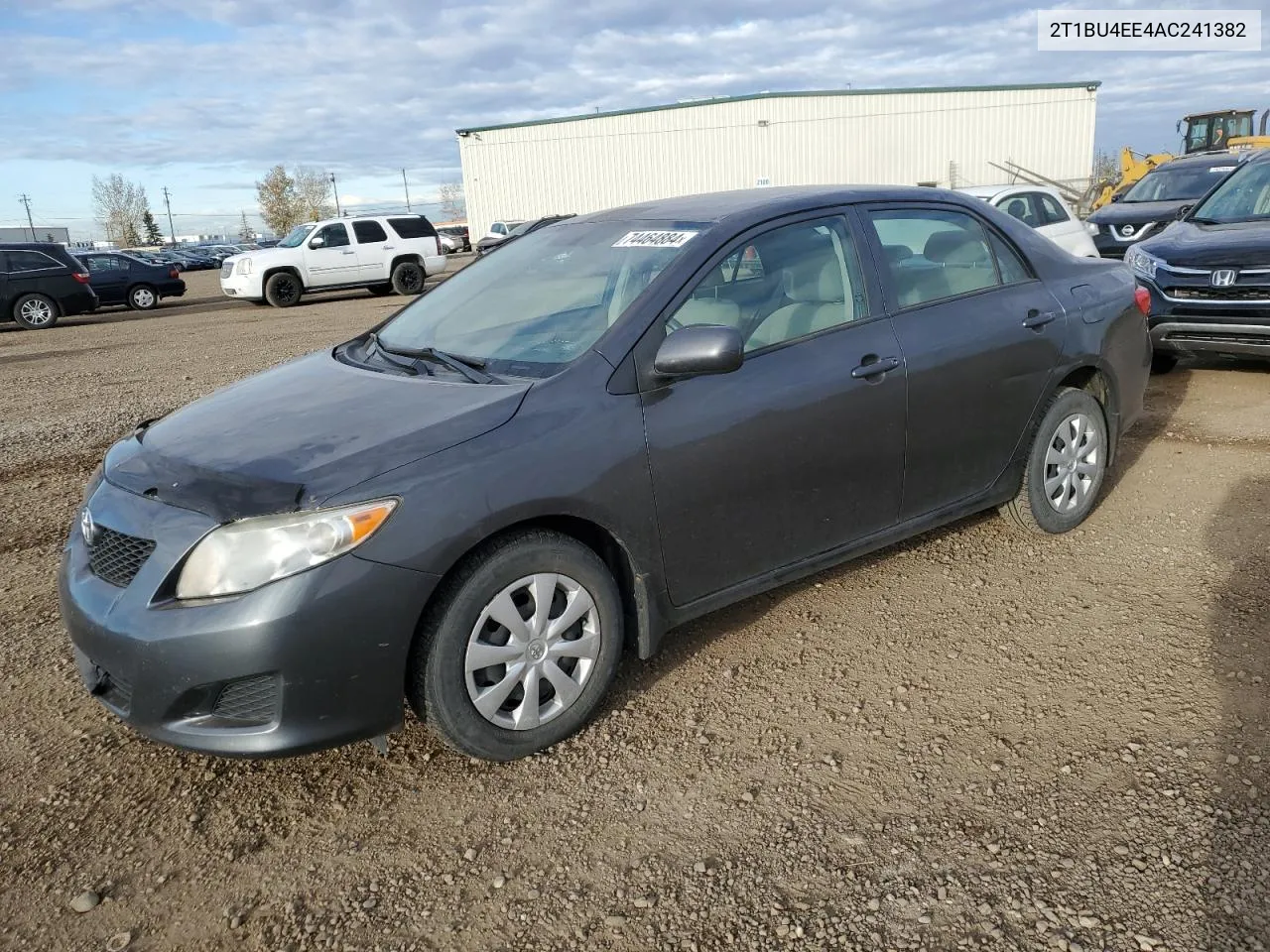 2010 Toyota Corolla Base VIN: 2T1BU4EE4AC241382 Lot: 74464884