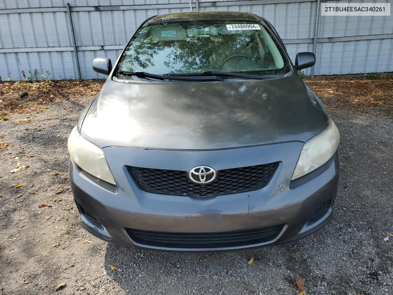 2010 Toyota Corolla Base VIN: 2T1BU4EE5AC340261 Lot: 74488994