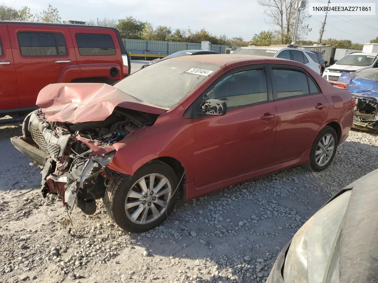 2010 Toyota Corolla Base VIN: 1NXBU4EE3AZ271861 Lot: 75101454