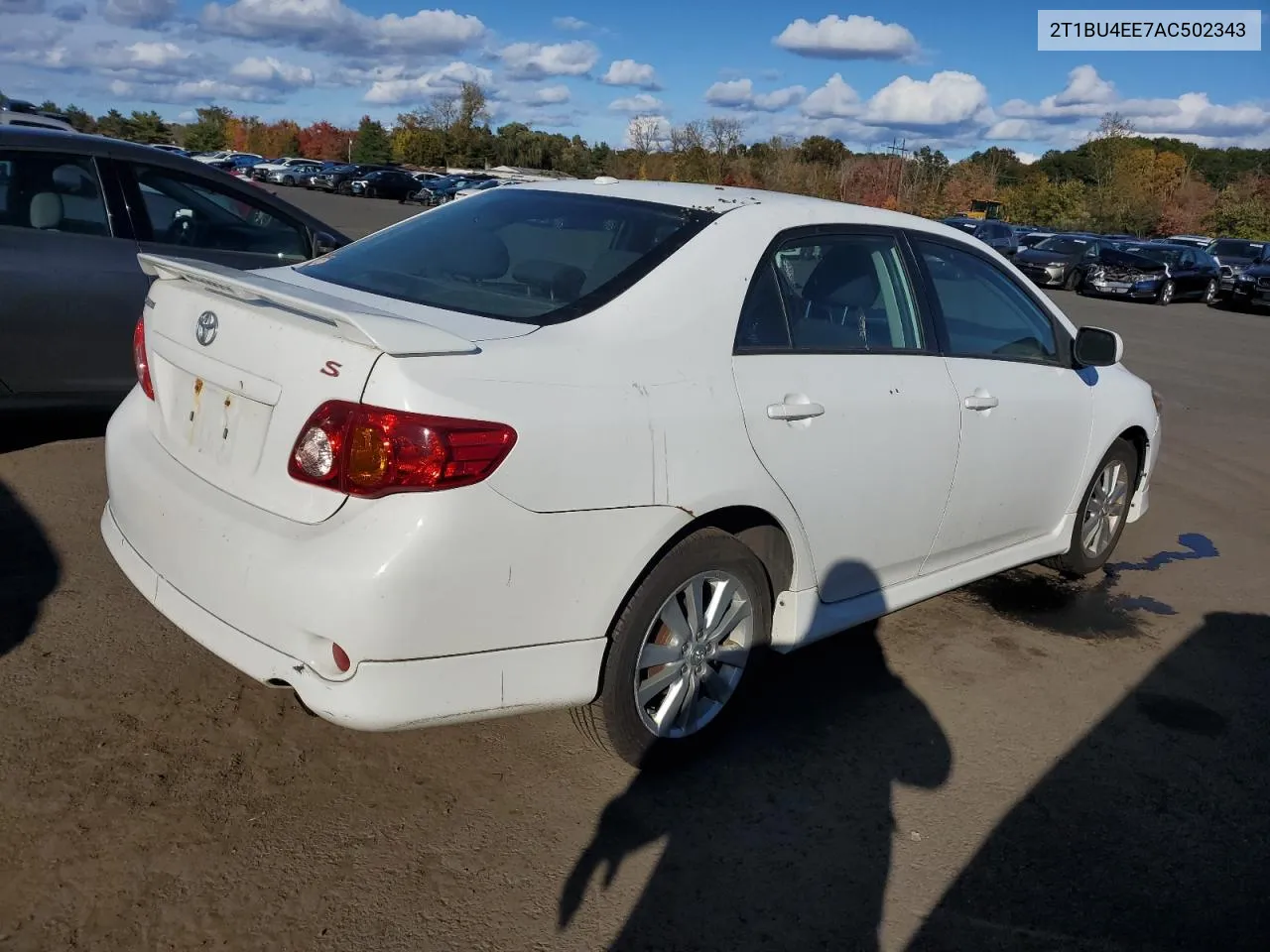 2010 Toyota Corolla Base VIN: 2T1BU4EE7AC502343 Lot: 75120674