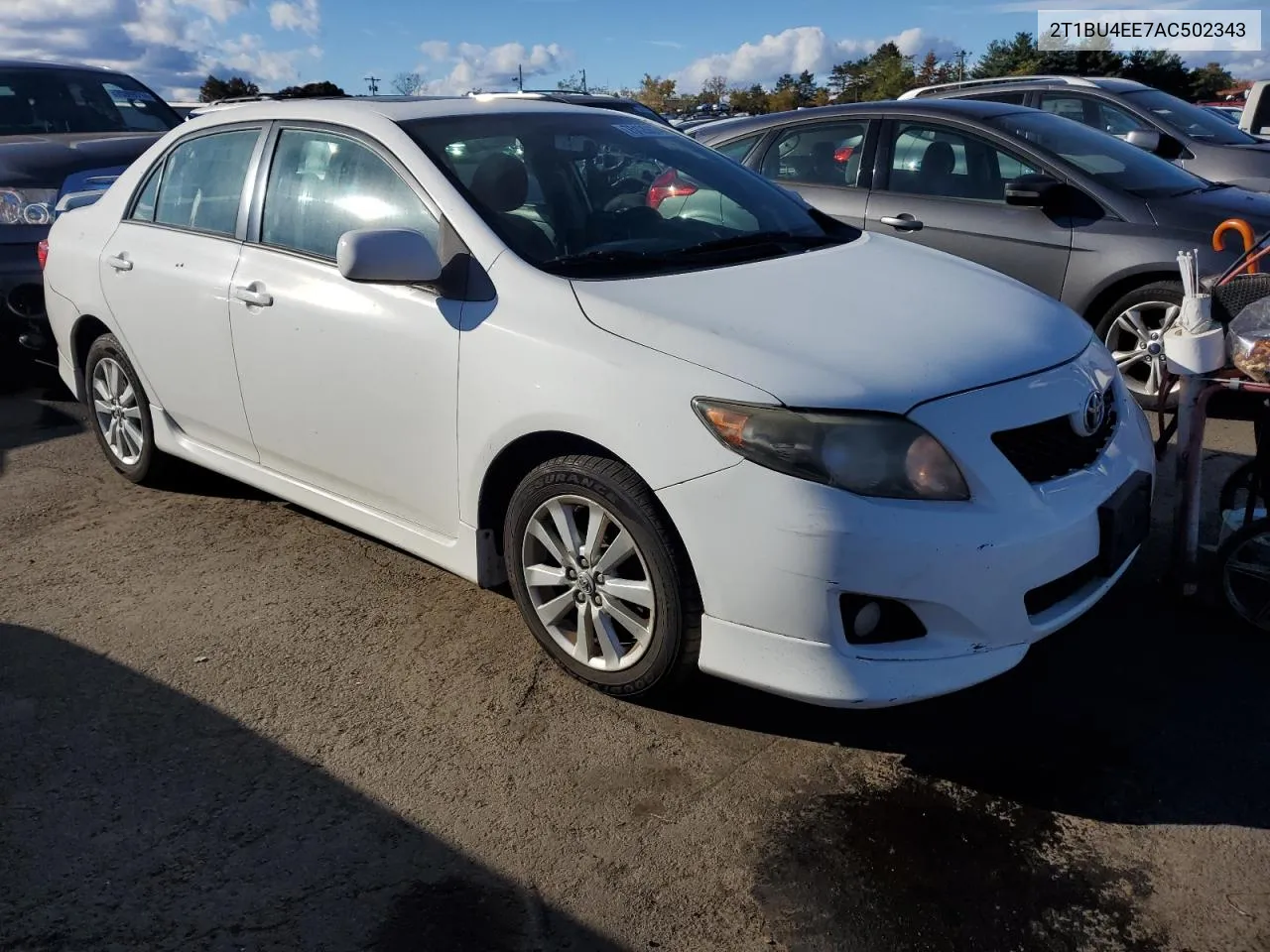 2010 Toyota Corolla Base VIN: 2T1BU4EE7AC502343 Lot: 75120674