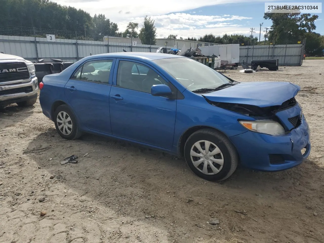 2010 Toyota Corolla Base VIN: 2T1BU4EE2AC310344 Lot: 75570354