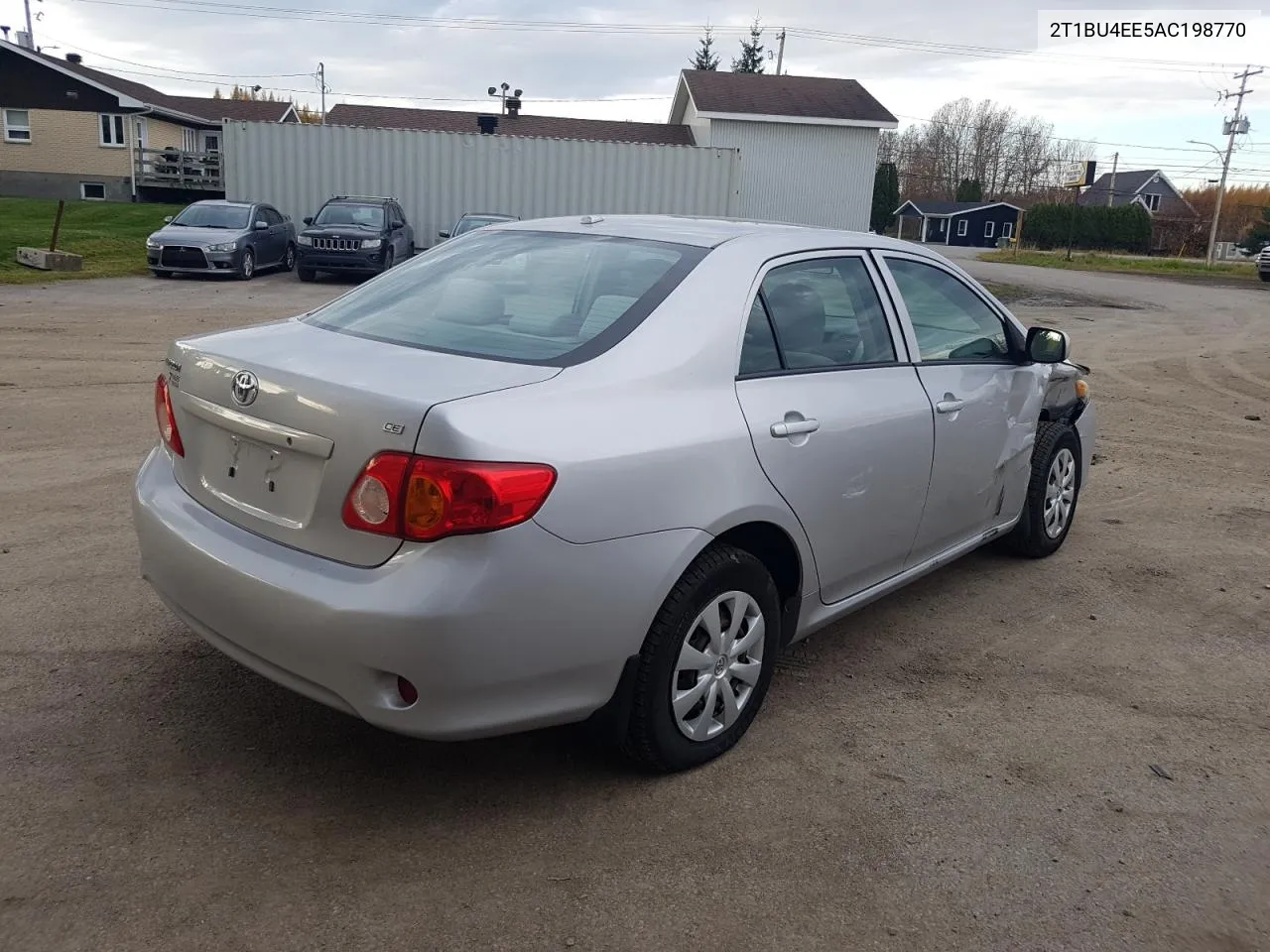 2010 Toyota Corolla Base VIN: 2T1BU4EE5AC198770 Lot: 75734184