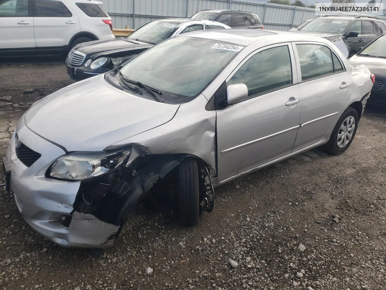 2010 Toyota Corolla Base VIN: 1NXBU4EE7AZ386141 Lot: 75754254