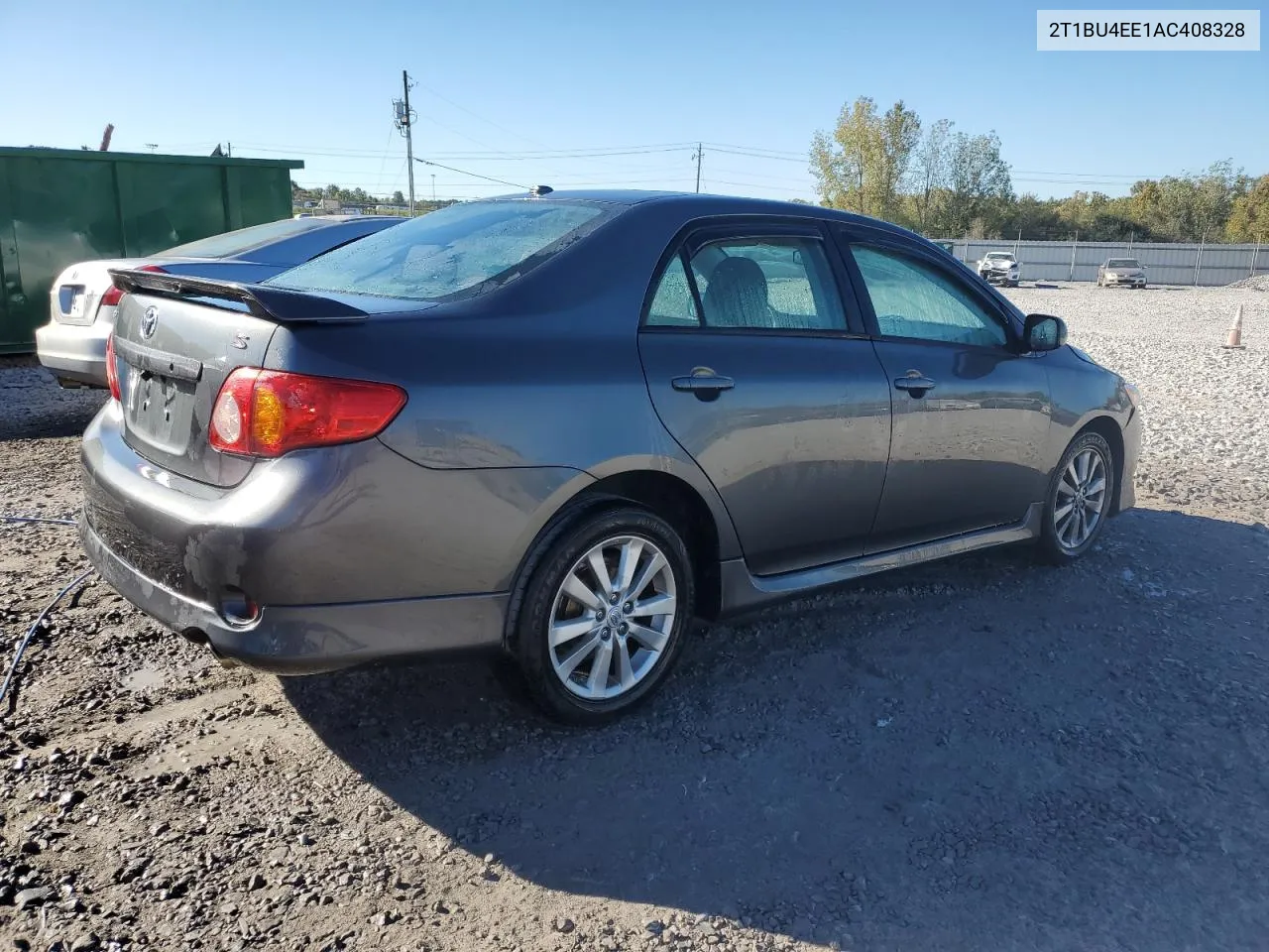 2010 Toyota Corolla Base VIN: 2T1BU4EE1AC408328 Lot: 76391484