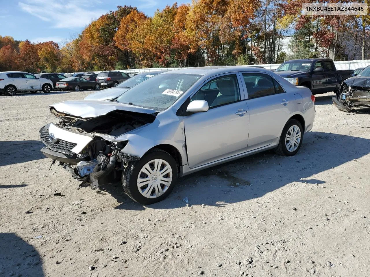 2010 Toyota Corolla Base VIN: 1NXBU4EE1AZ344645 Lot: 76694184