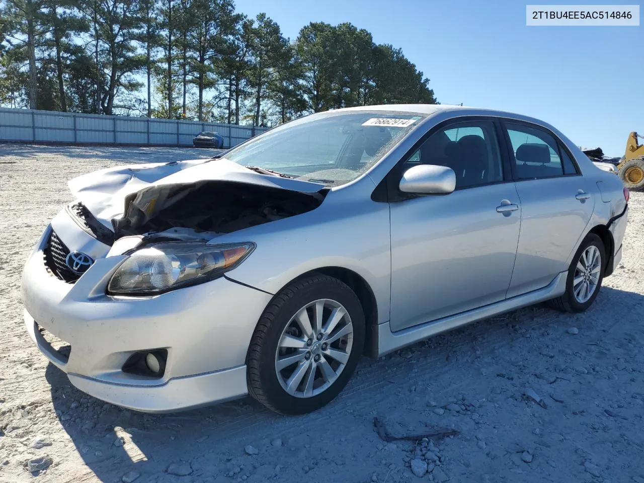 2010 Toyota Corolla Base VIN: 2T1BU4EE5AC514846 Lot: 76862914