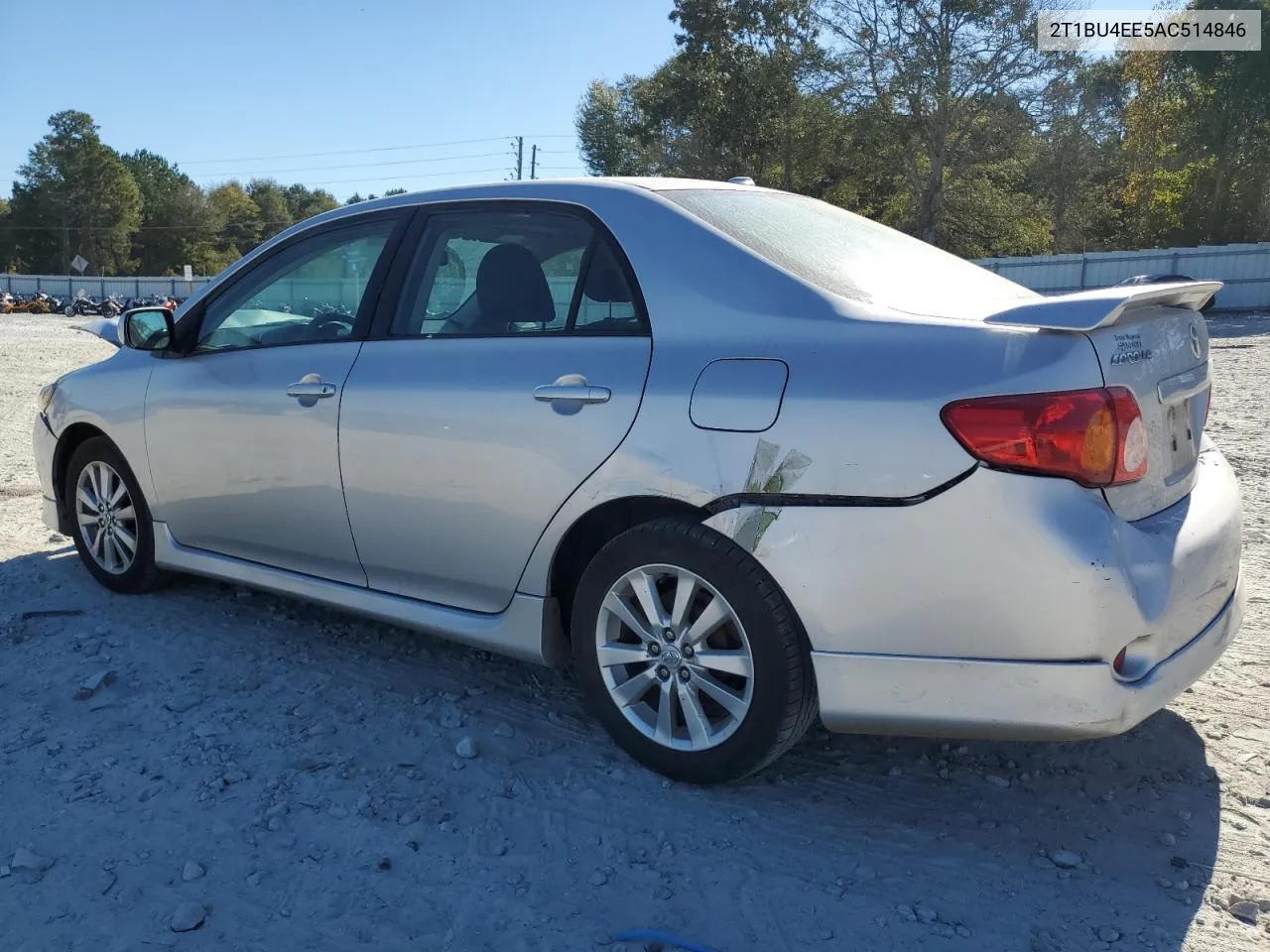 2010 Toyota Corolla Base VIN: 2T1BU4EE5AC514846 Lot: 76862914