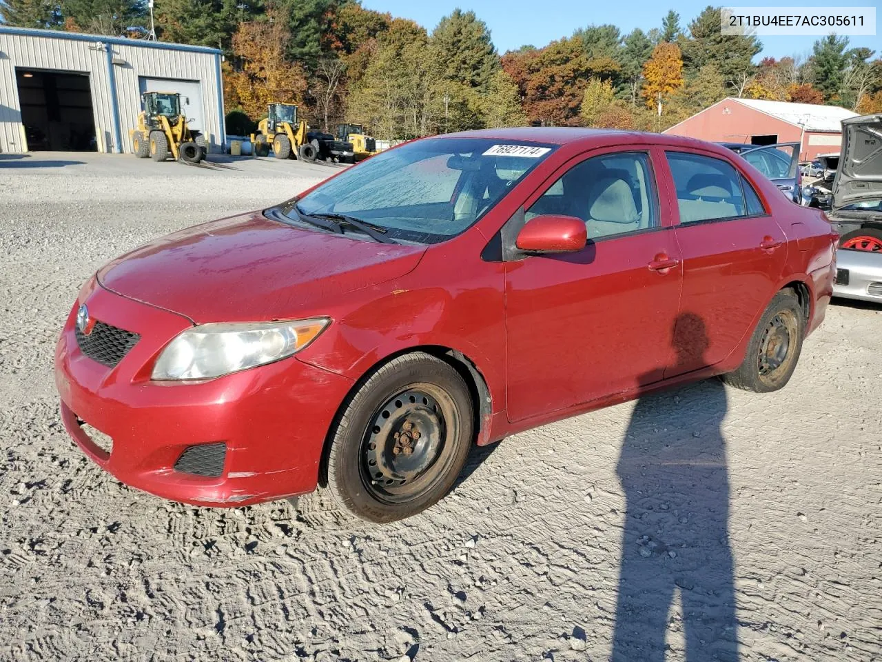 2010 Toyota Corolla Base VIN: 2T1BU4EE7AC305611 Lot: 76927174