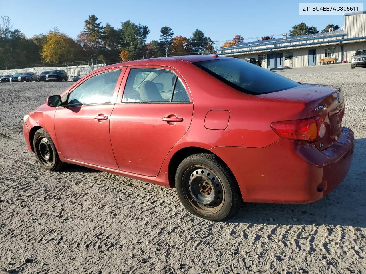 2010 Toyota Corolla Base VIN: 2T1BU4EE7AC305611 Lot: 76927174