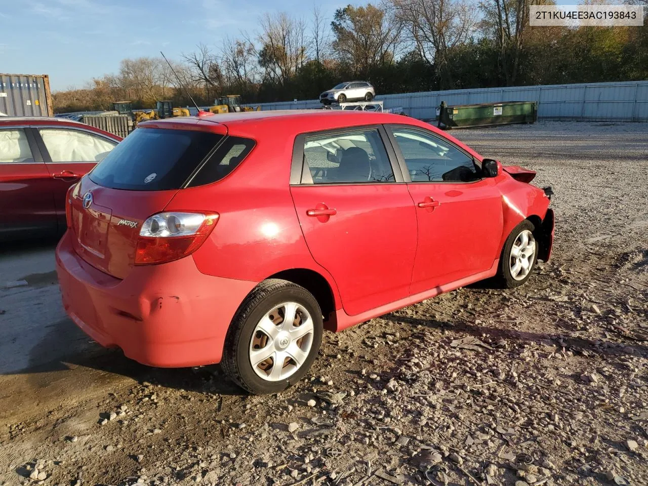 2010 Toyota Corolla Matrix VIN: 2T1KU4EE3AC193843 Lot: 77278104