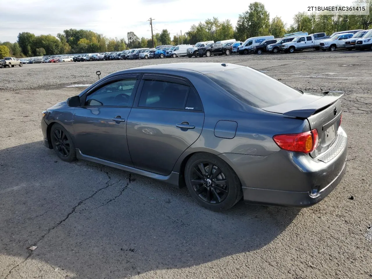 2010 Toyota Corolla Base VIN: 2T1BU4EE1AC361415 Lot: 77362424