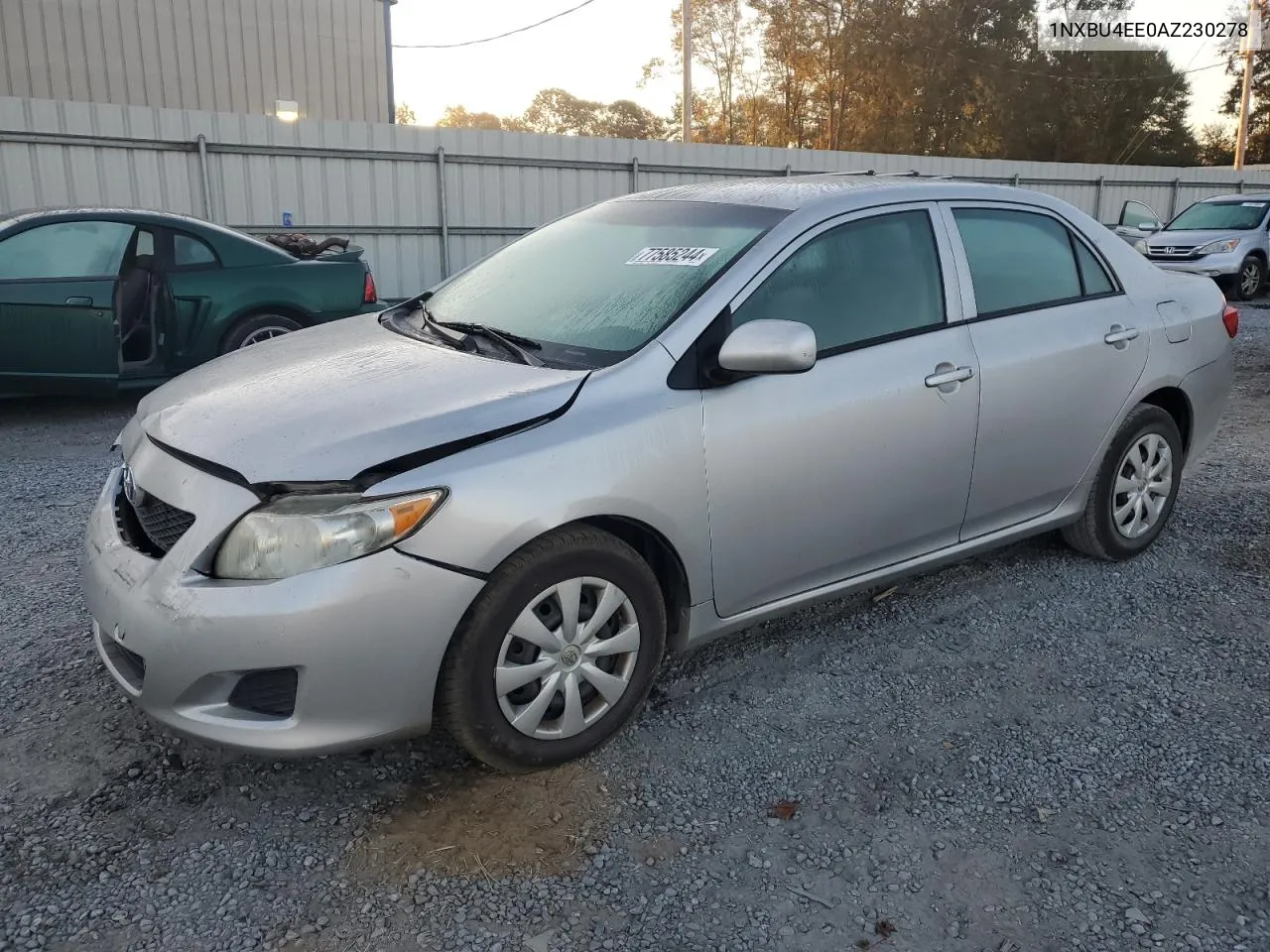 2010 Toyota Corolla Base VIN: 1NXBU4EE0AZ230278 Lot: 77585244