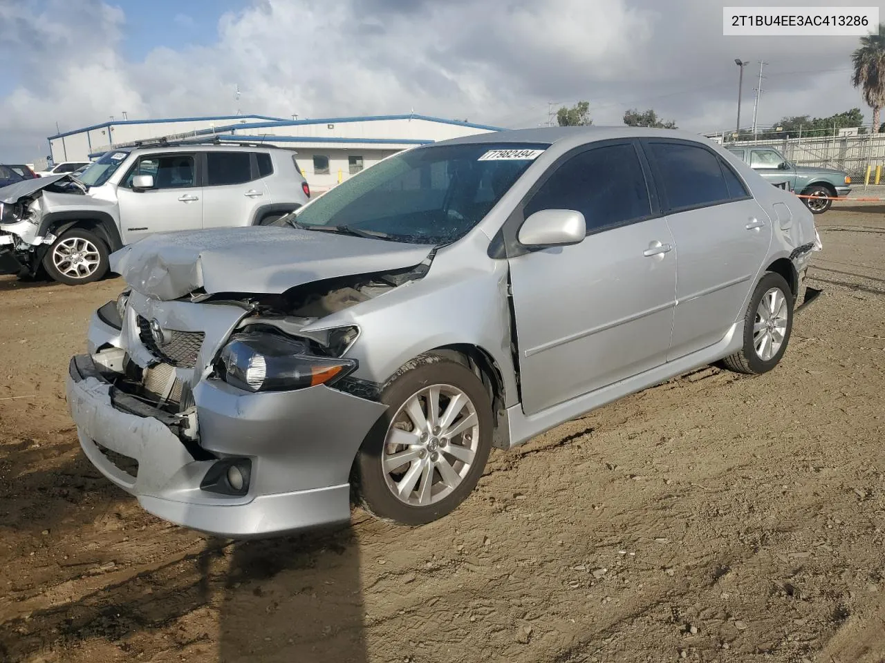 2010 Toyota Corolla Base VIN: 2T1BU4EE3AC413286 Lot: 77982494