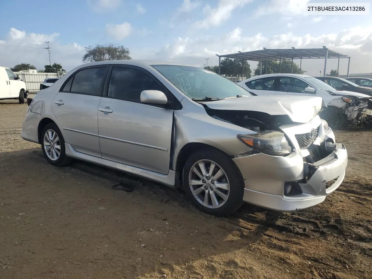 2010 Toyota Corolla Base VIN: 2T1BU4EE3AC413286 Lot: 77982494