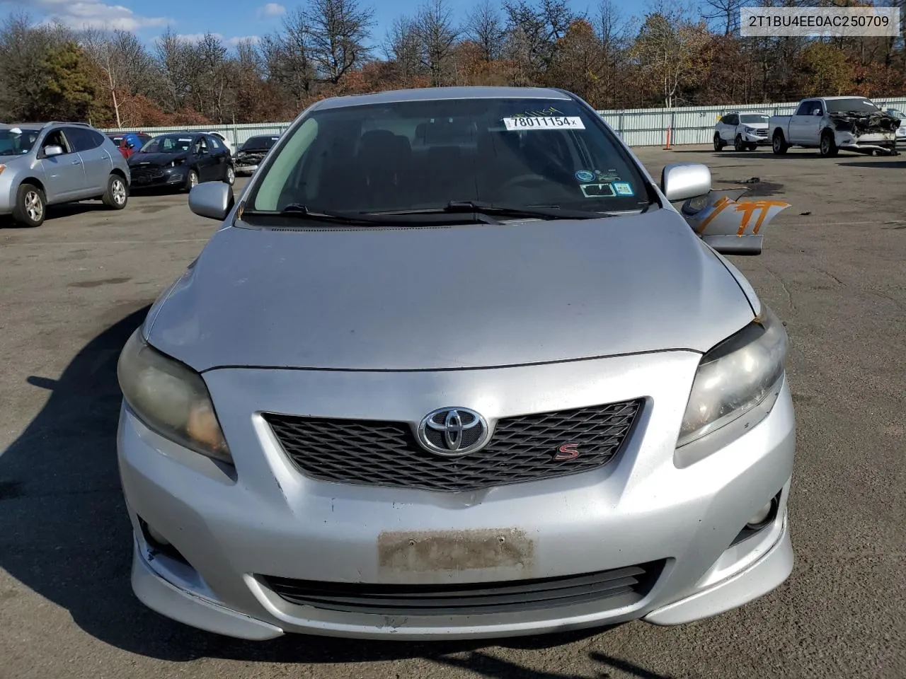 2010 Toyota Corolla Base VIN: 2T1BU4EE0AC250709 Lot: 78011154