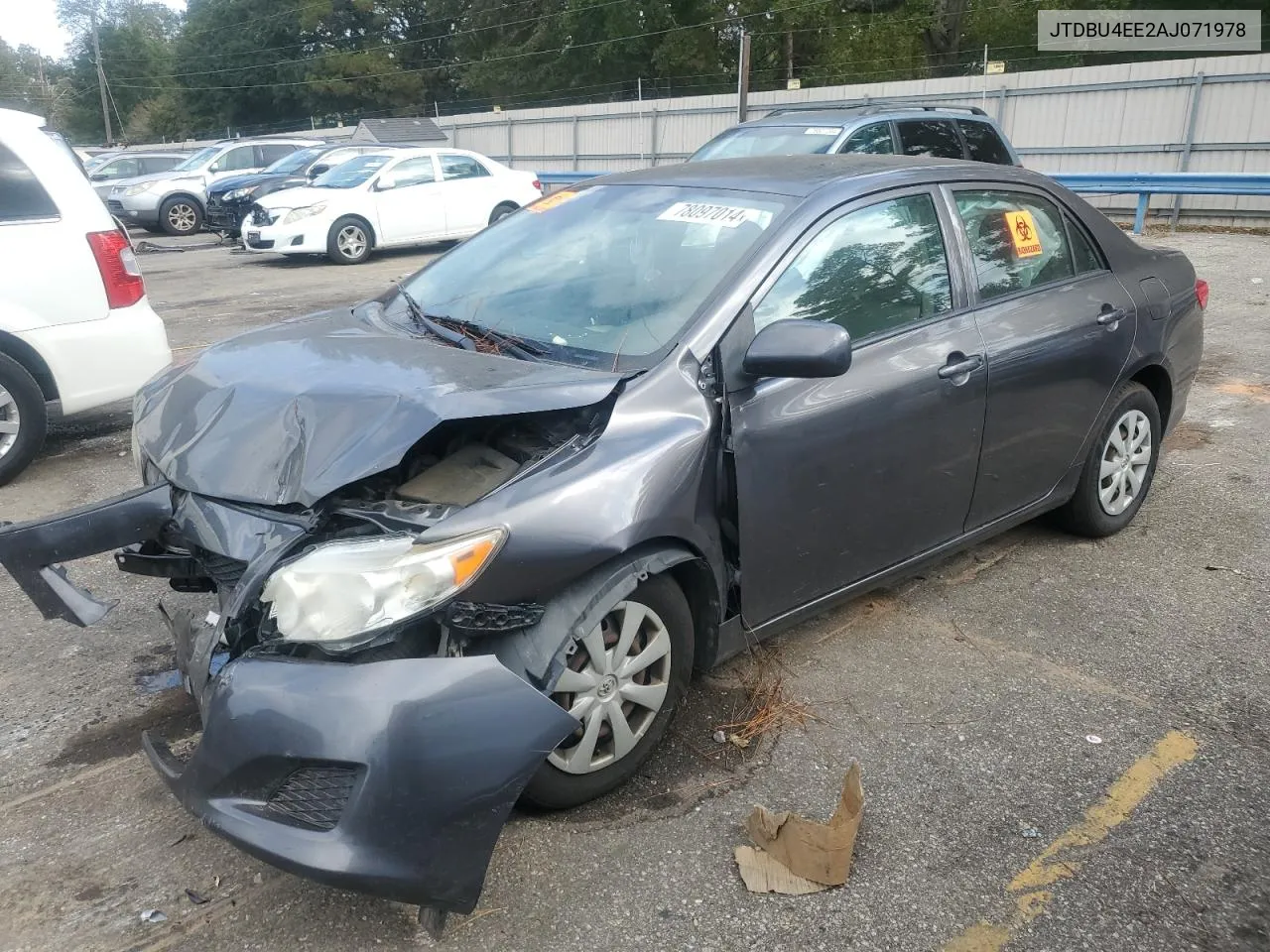 2010 Toyota Corolla Base VIN: JTDBU4EE2AJ071978 Lot: 78097014