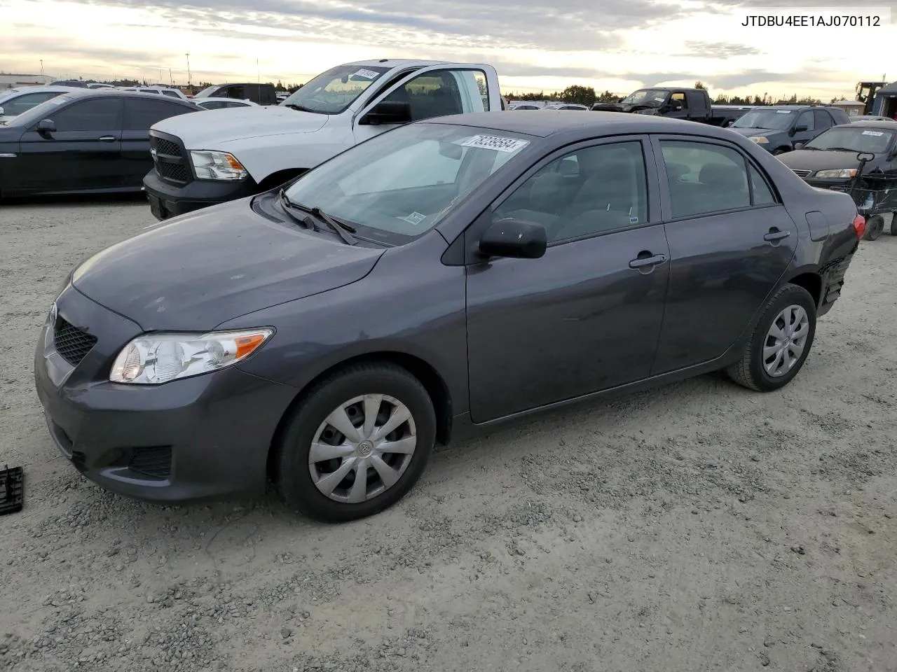 2010 Toyota Corolla Base VIN: JTDBU4EE1AJ070112 Lot: 78239584