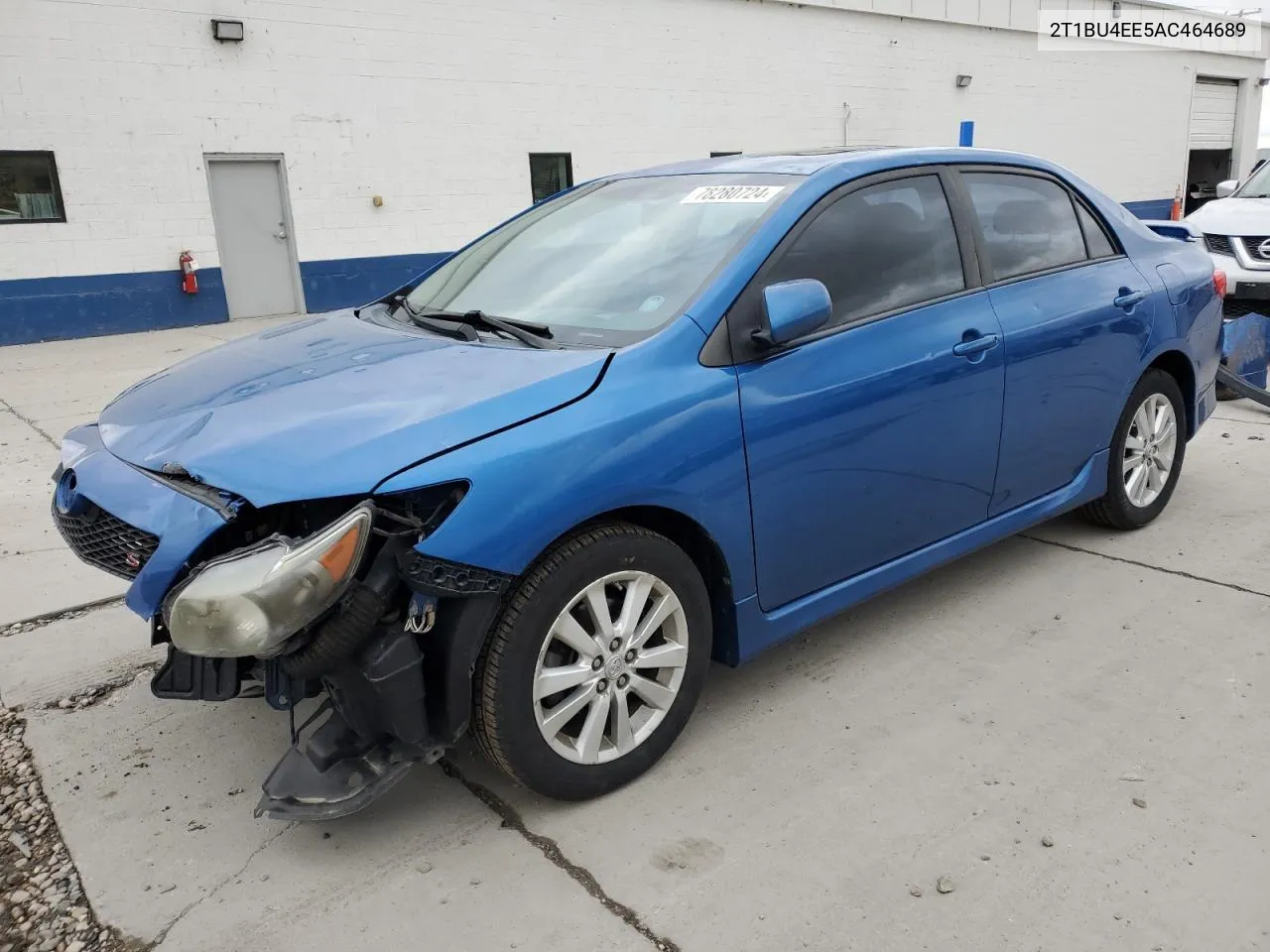 2010 Toyota Corolla Base VIN: 2T1BU4EE5AC464689 Lot: 78280724