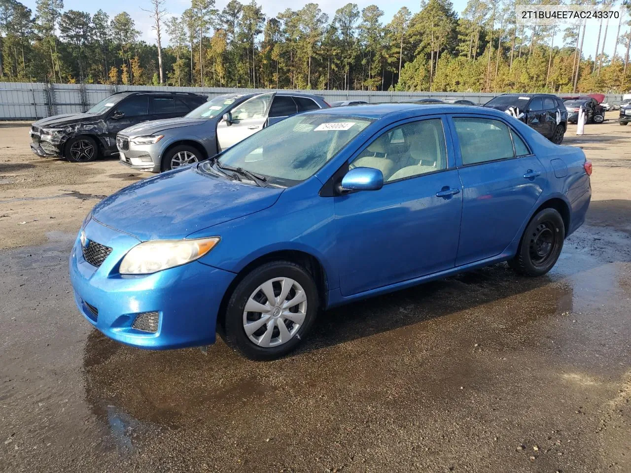 2010 Toyota Corolla Base VIN: 2T1BU4EE7AC243370 Lot: 78490064