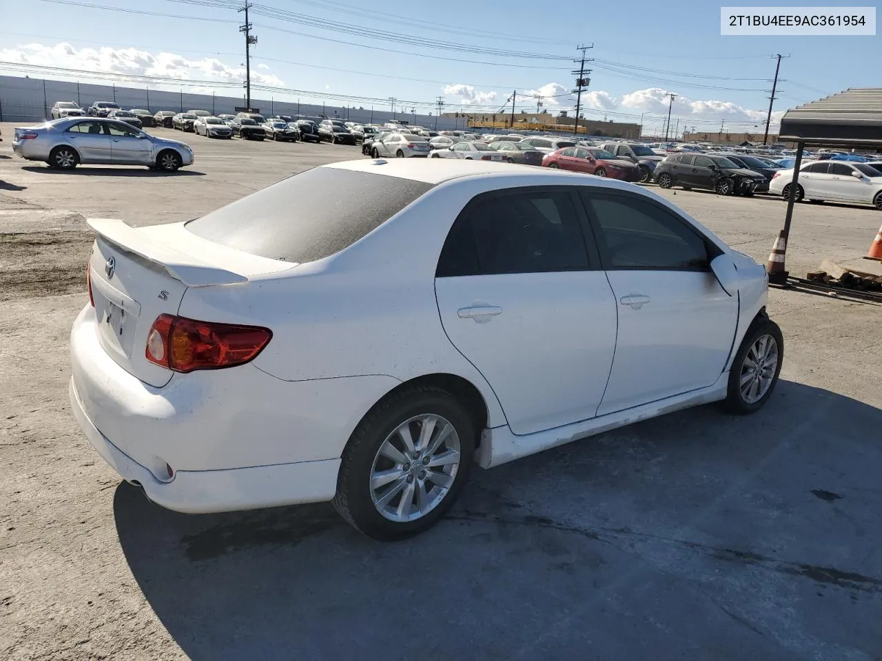 2010 Toyota Corolla Base VIN: 2T1BU4EE9AC361954 Lot: 78500514