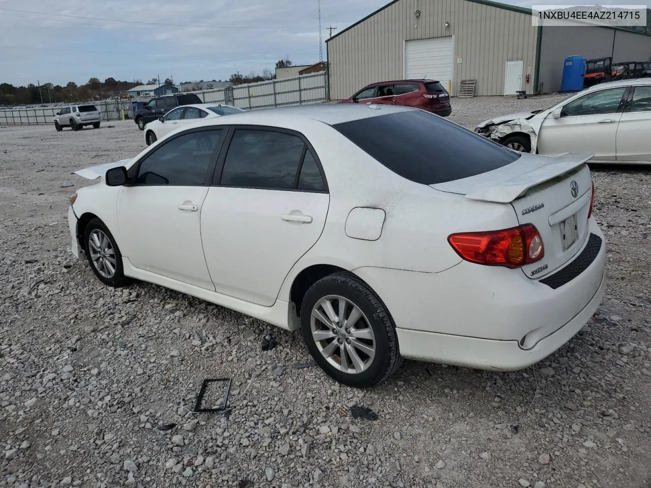 2010 Toyota Corolla Base VIN: 1NXBU4EE4AZ214715 Lot: 79262834