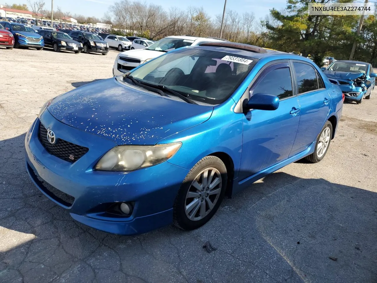 2010 Toyota Corolla Base VIN: 1NXBU4EE3AZ274744 Lot: 79531884