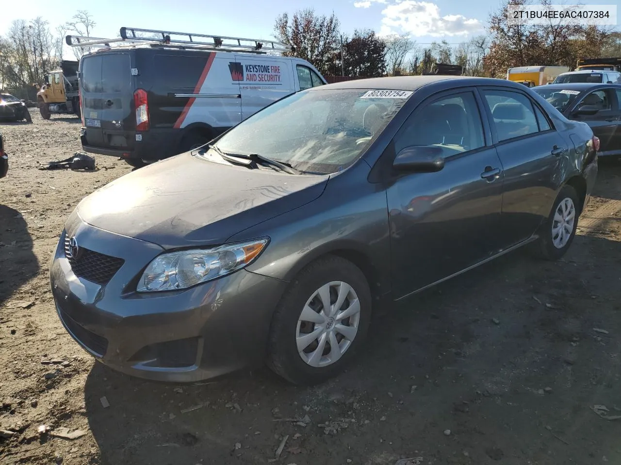 2010 Toyota Corolla Base VIN: 2T1BU4EE6AC407384 Lot: 80303754