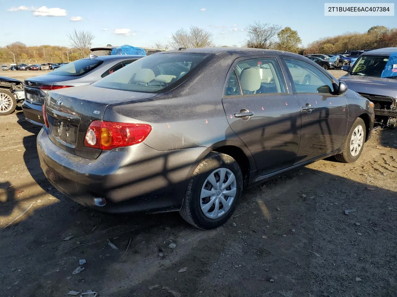 2010 Toyota Corolla Base VIN: 2T1BU4EE6AC407384 Lot: 80303754