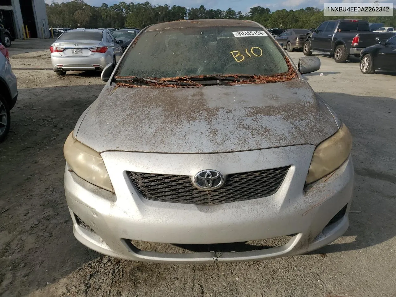 2010 Toyota Corolla Base VIN: 1NXBU4EE0AZ262342 Lot: 80385194