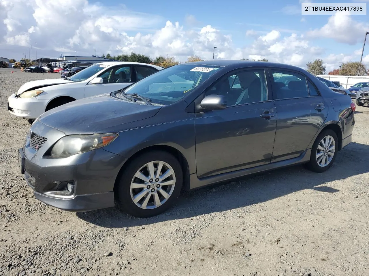 2010 Toyota Corolla Base VIN: 2T1BU4EEXAC417898 Lot: 80711274