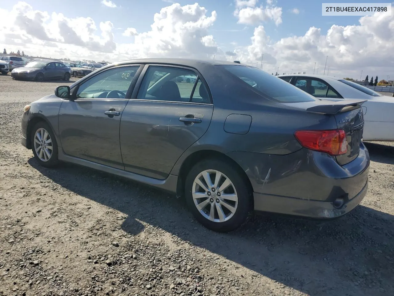 2010 Toyota Corolla Base VIN: 2T1BU4EEXAC417898 Lot: 80711274