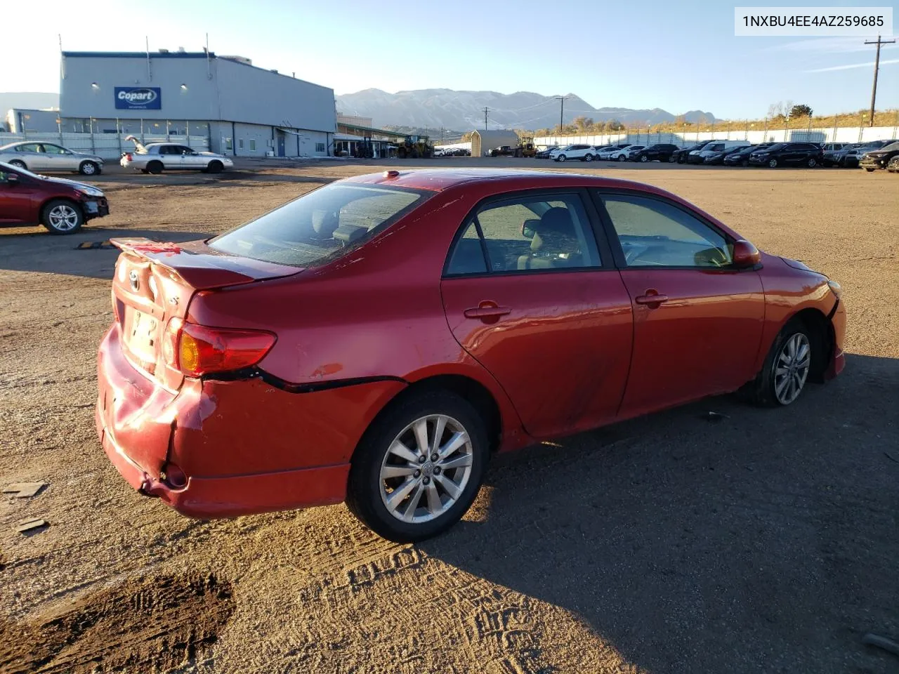 2010 Toyota Corolla Base VIN: 1NXBU4EE4AZ259685 Lot: 80754314