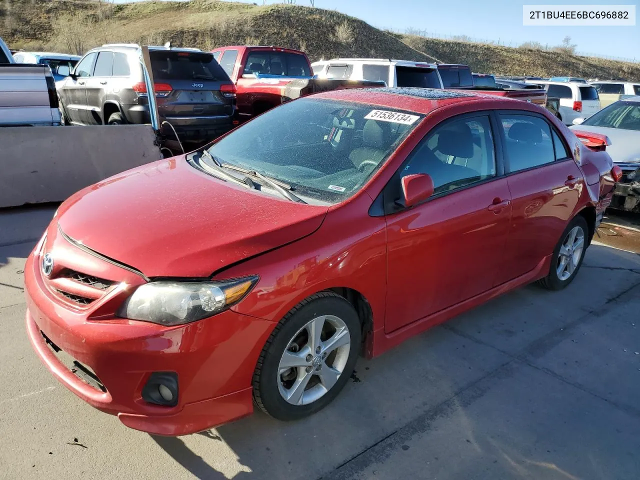 2011 Toyota Corolla Base VIN: 2T1BU4EE6BC696882 Lot: 51536134