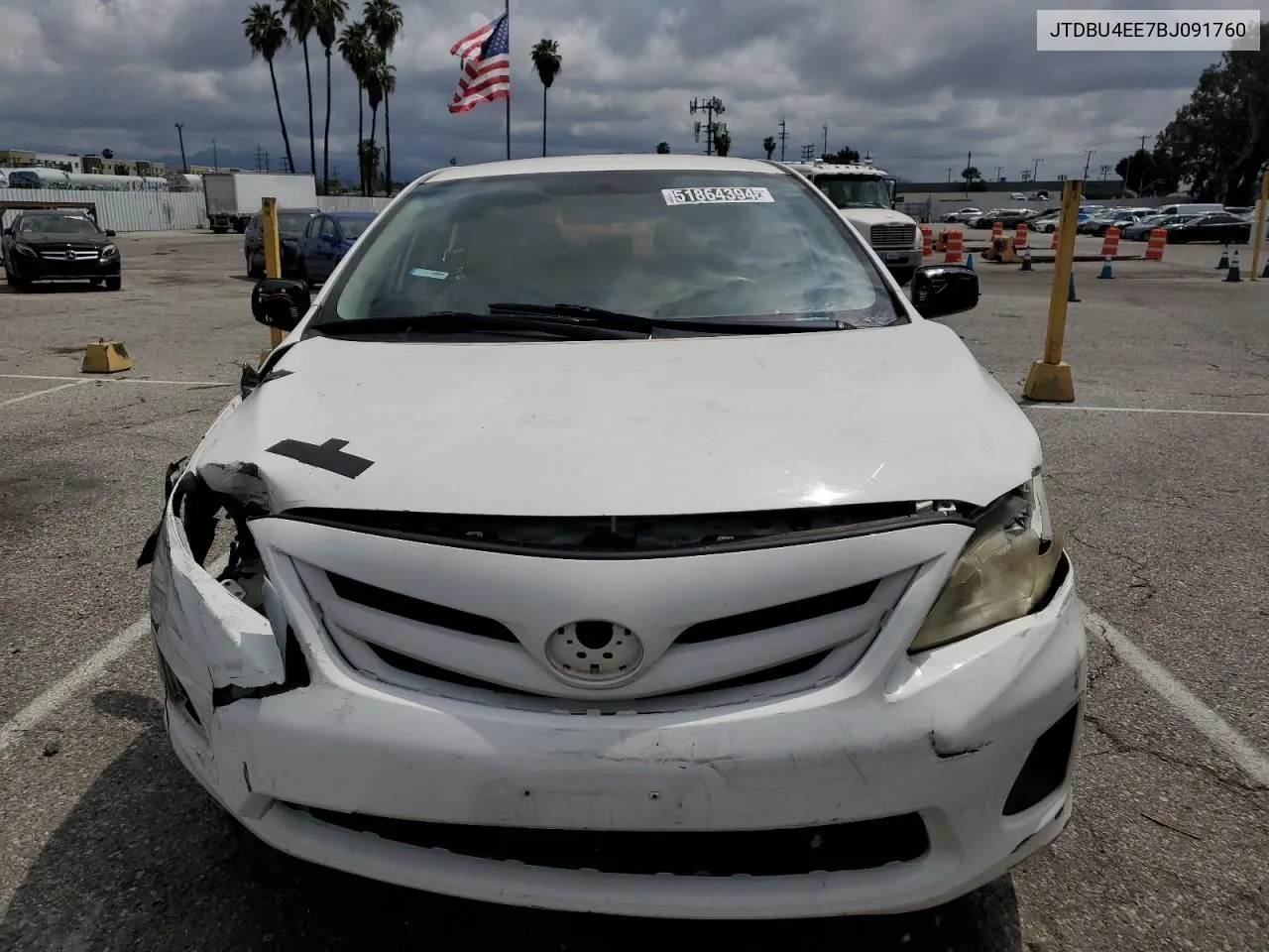 2011 Toyota Corolla Base VIN: JTDBU4EE7BJ091760 Lot: 51864394