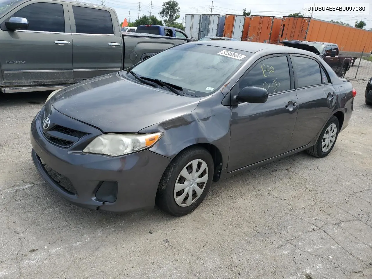 2011 Toyota Corolla Base VIN: JTDBU4EE4BJ097080 Lot: 57349604