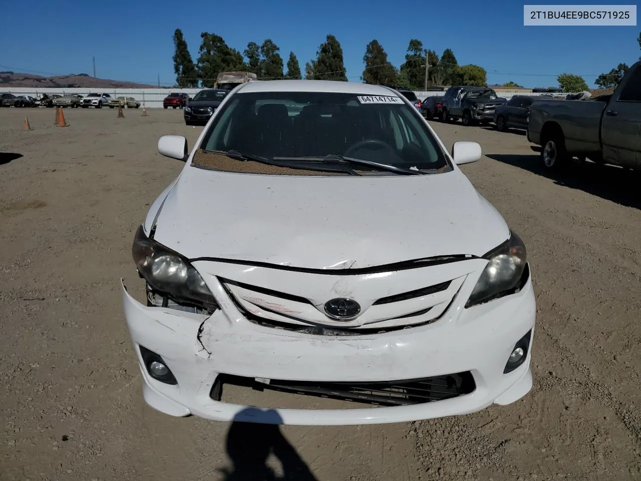 2011 Toyota Corolla Base VIN: 2T1BU4EE9BC571925 Lot: 64714714