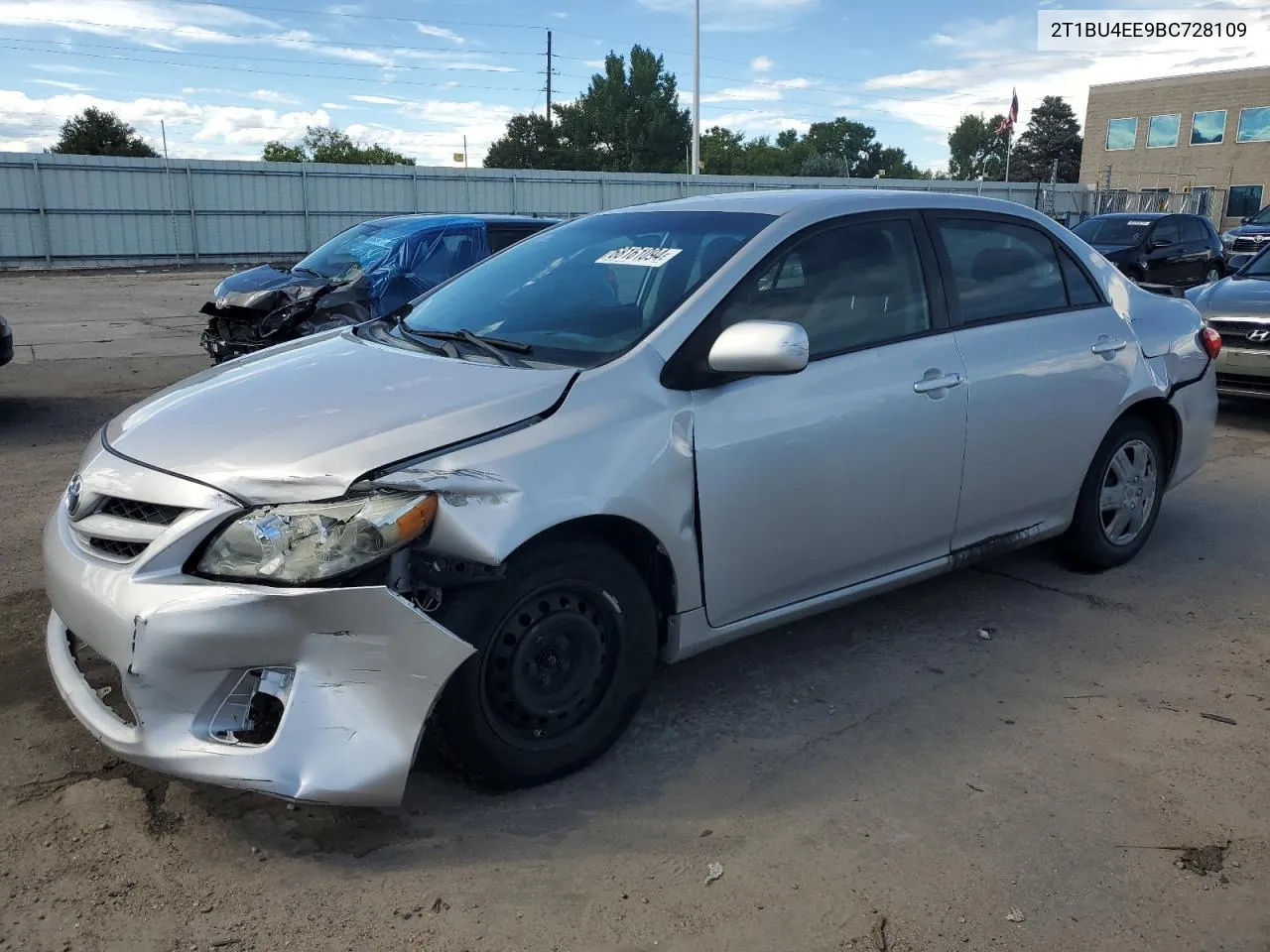 2011 Toyota Corolla Base VIN: 2T1BU4EE9BC728109 Lot: 68161094