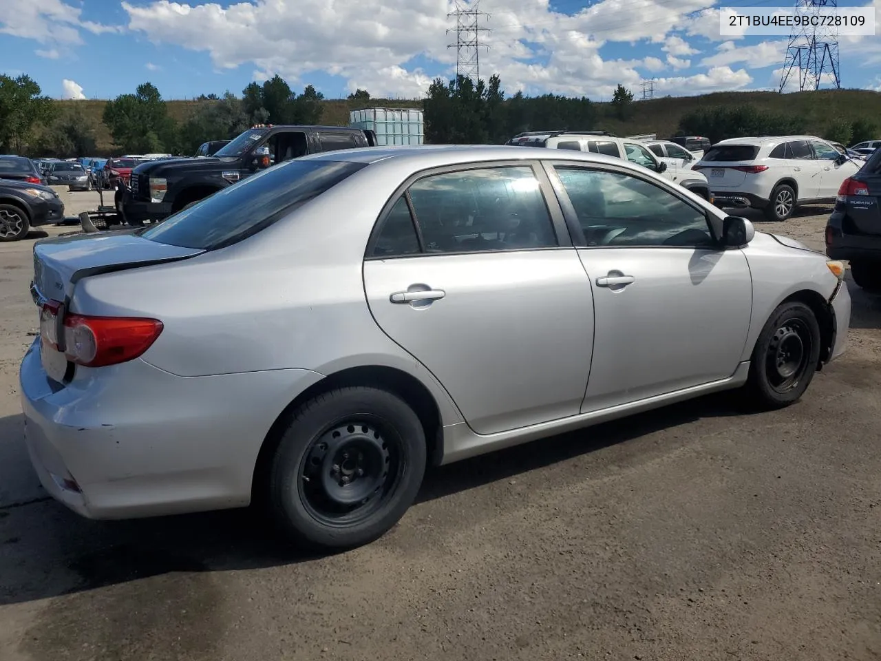 2011 Toyota Corolla Base VIN: 2T1BU4EE9BC728109 Lot: 68161094