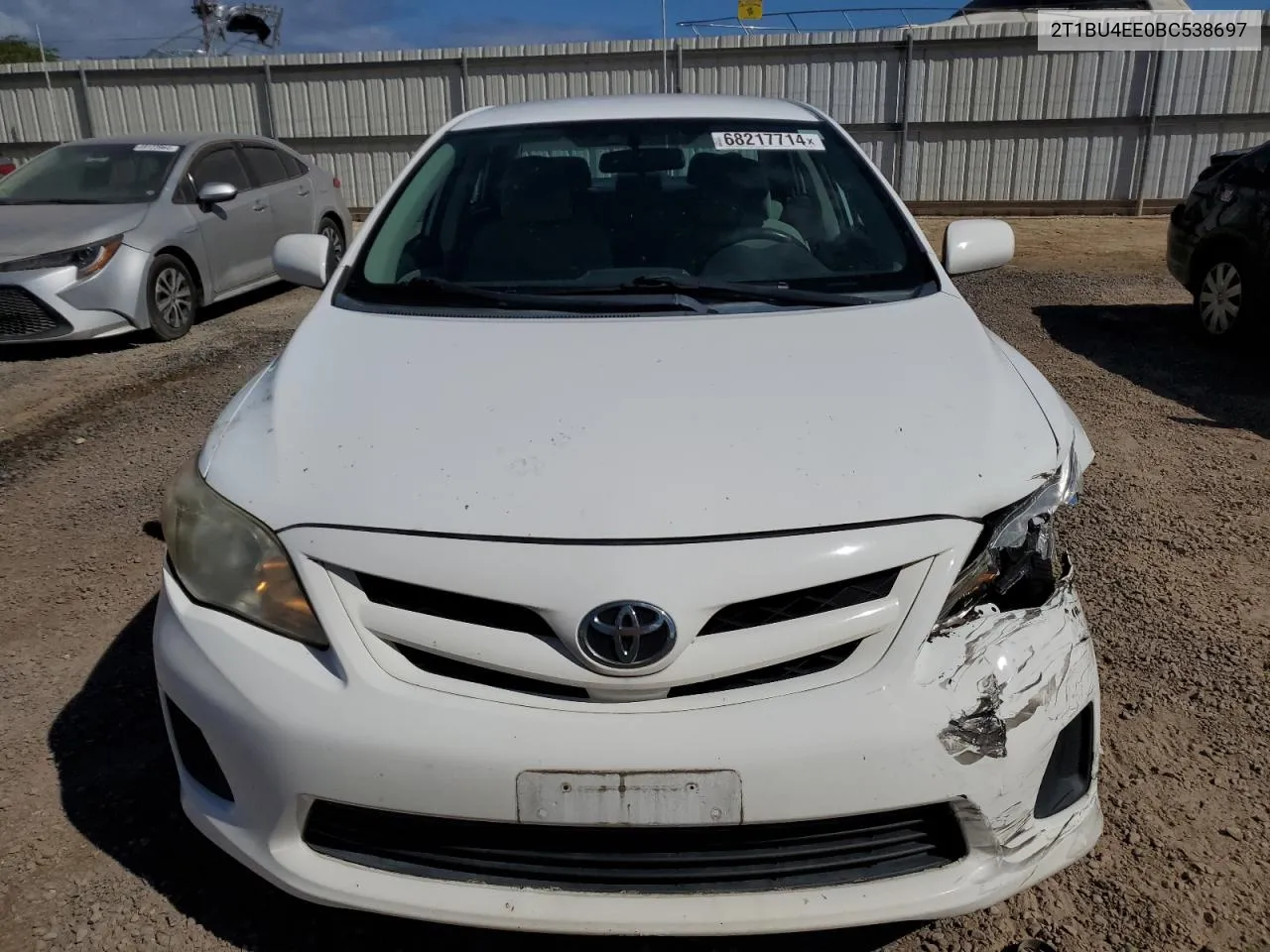 2011 Toyota Corolla Base VIN: 2T1BU4EE0BC538697 Lot: 68217714