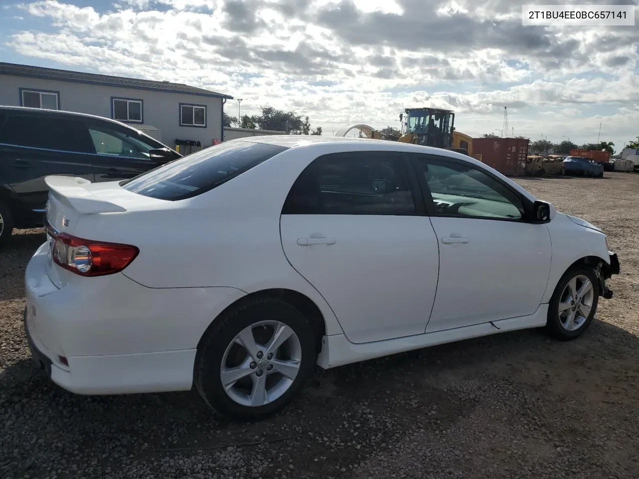 2011 Toyota Corolla Base VIN: 2T1BU4EE0BC657141 Lot: 69720944