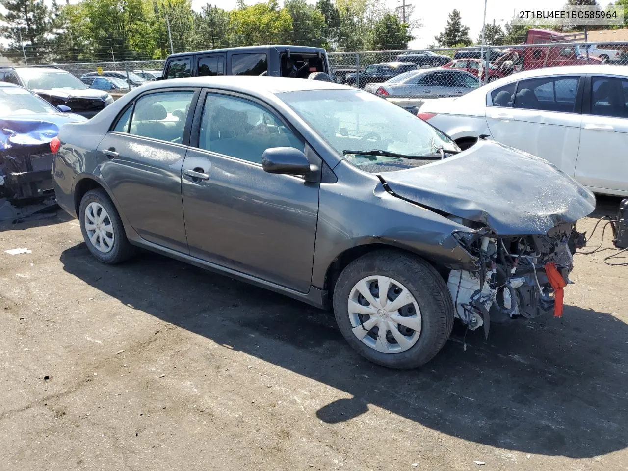 2011 Toyota Corolla Base VIN: 2T1BU4EE1BC585964 Lot: 69816014