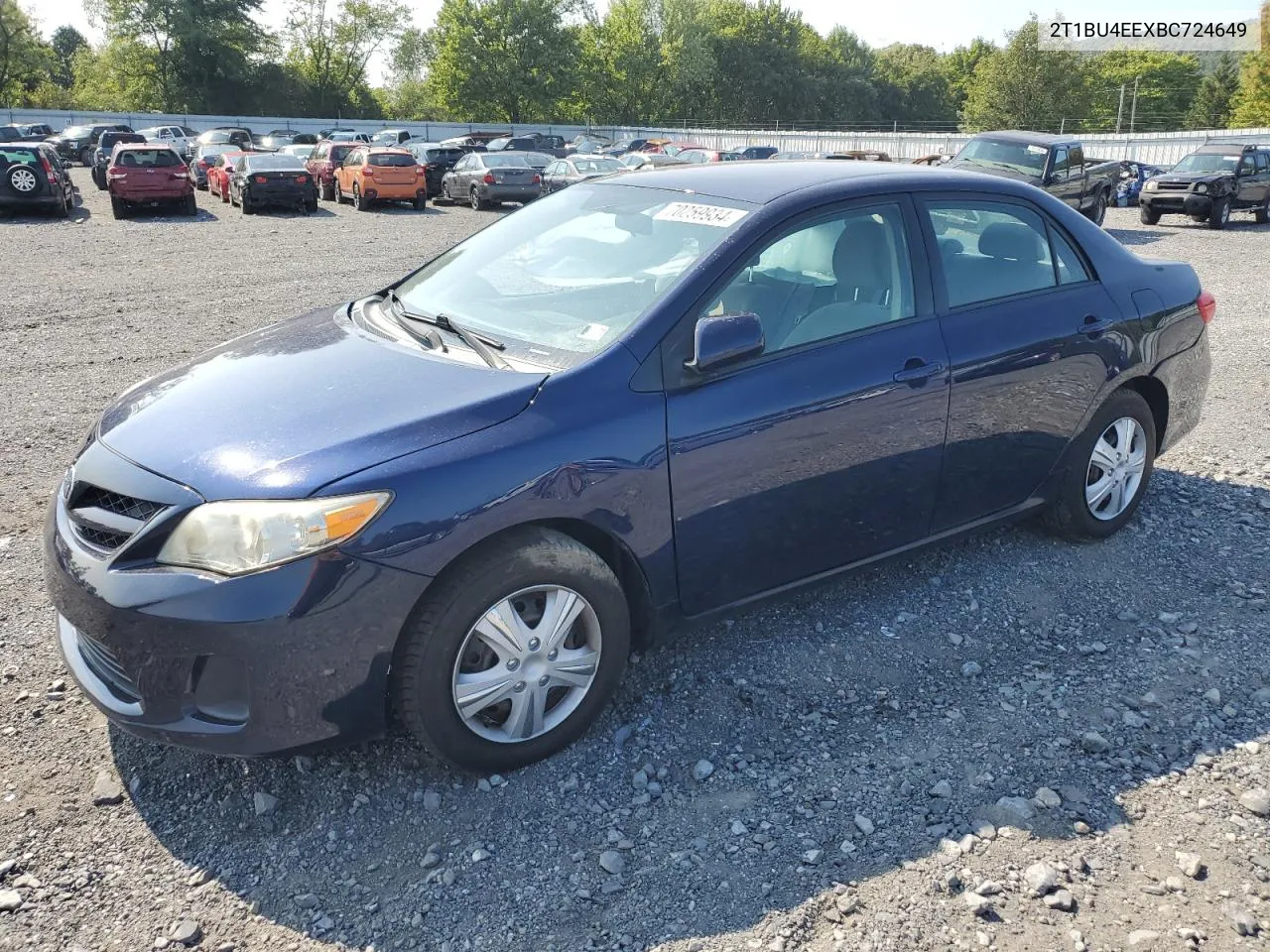 2011 Toyota Corolla Base VIN: 2T1BU4EEXBC724649 Lot: 70259934