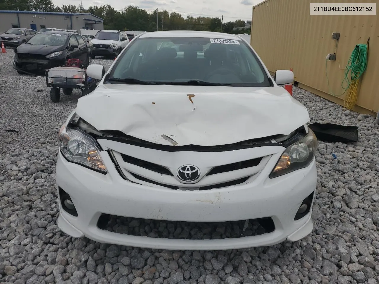 2011 Toyota Corolla Base VIN: 2T1BU4EE0BC612152 Lot: 71398534