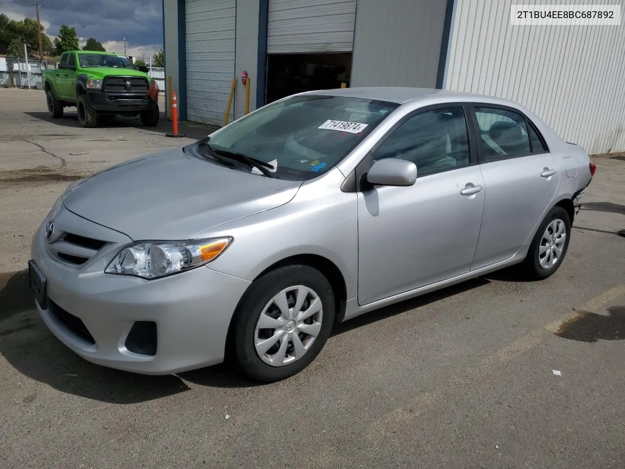 2011 Toyota Corolla Base VIN: 2T1BU4EE8BC687892 Lot: 71419874