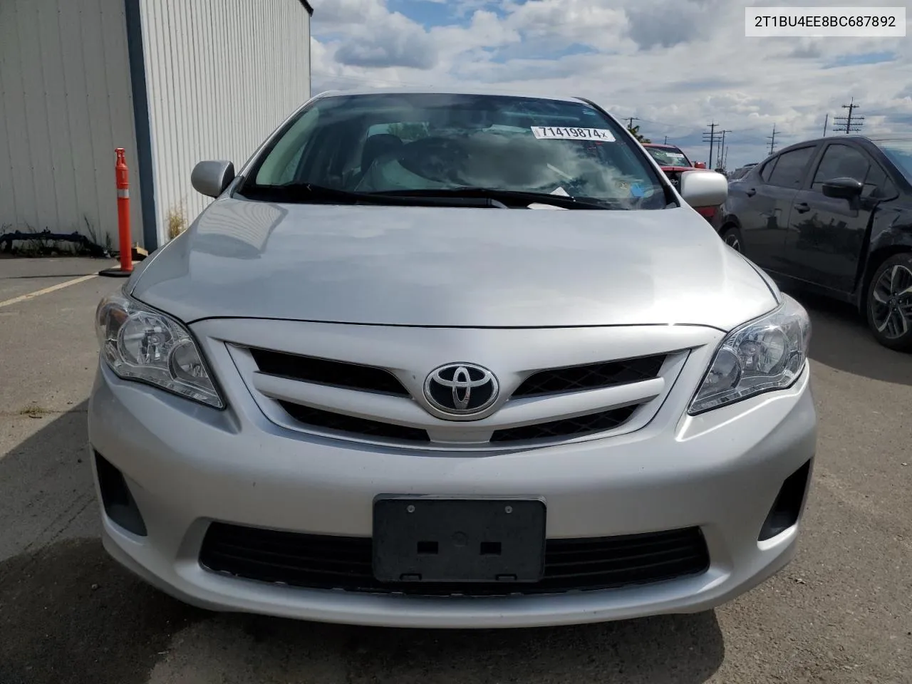 2011 Toyota Corolla Base VIN: 2T1BU4EE8BC687892 Lot: 71419874